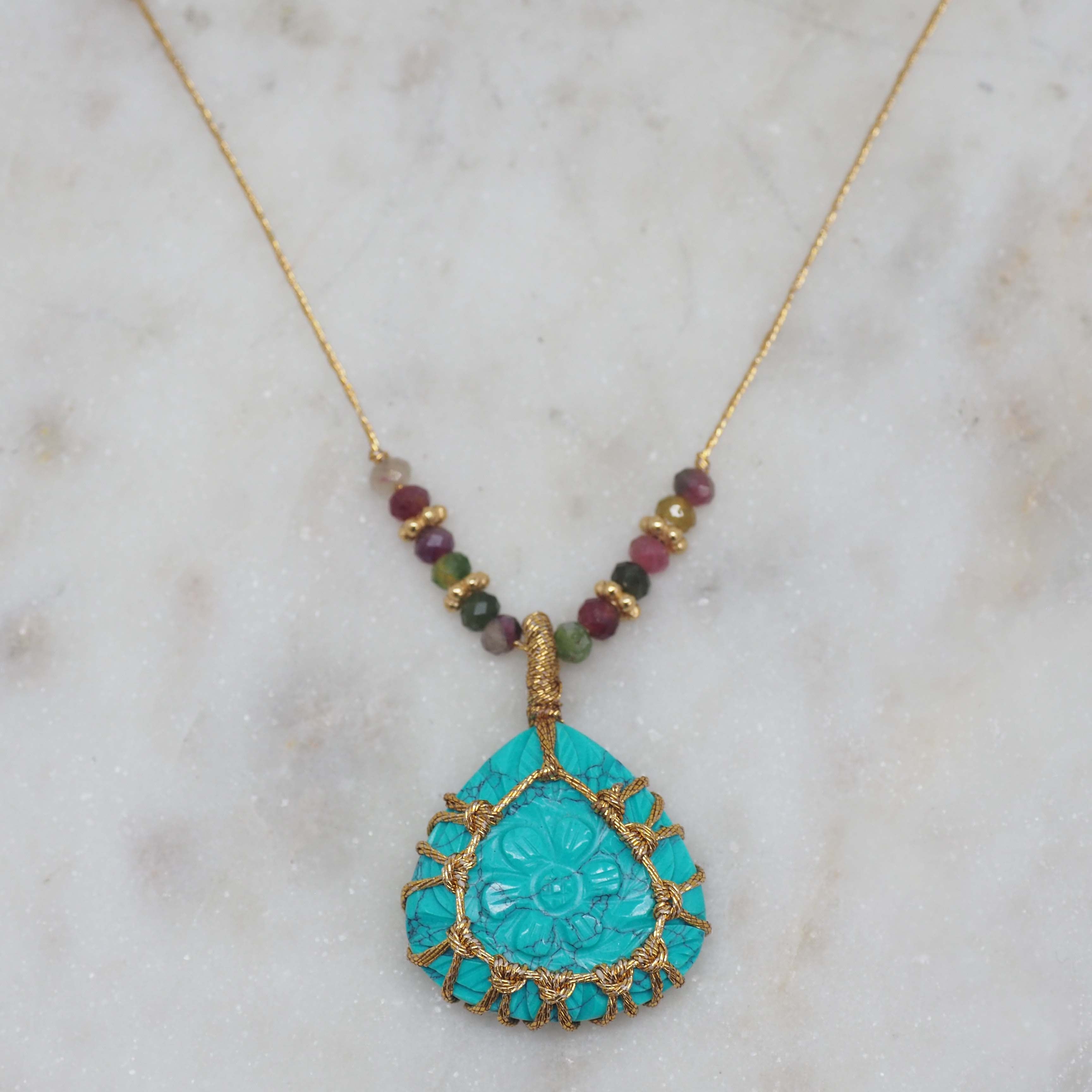 Noa - Collier Turquoise
