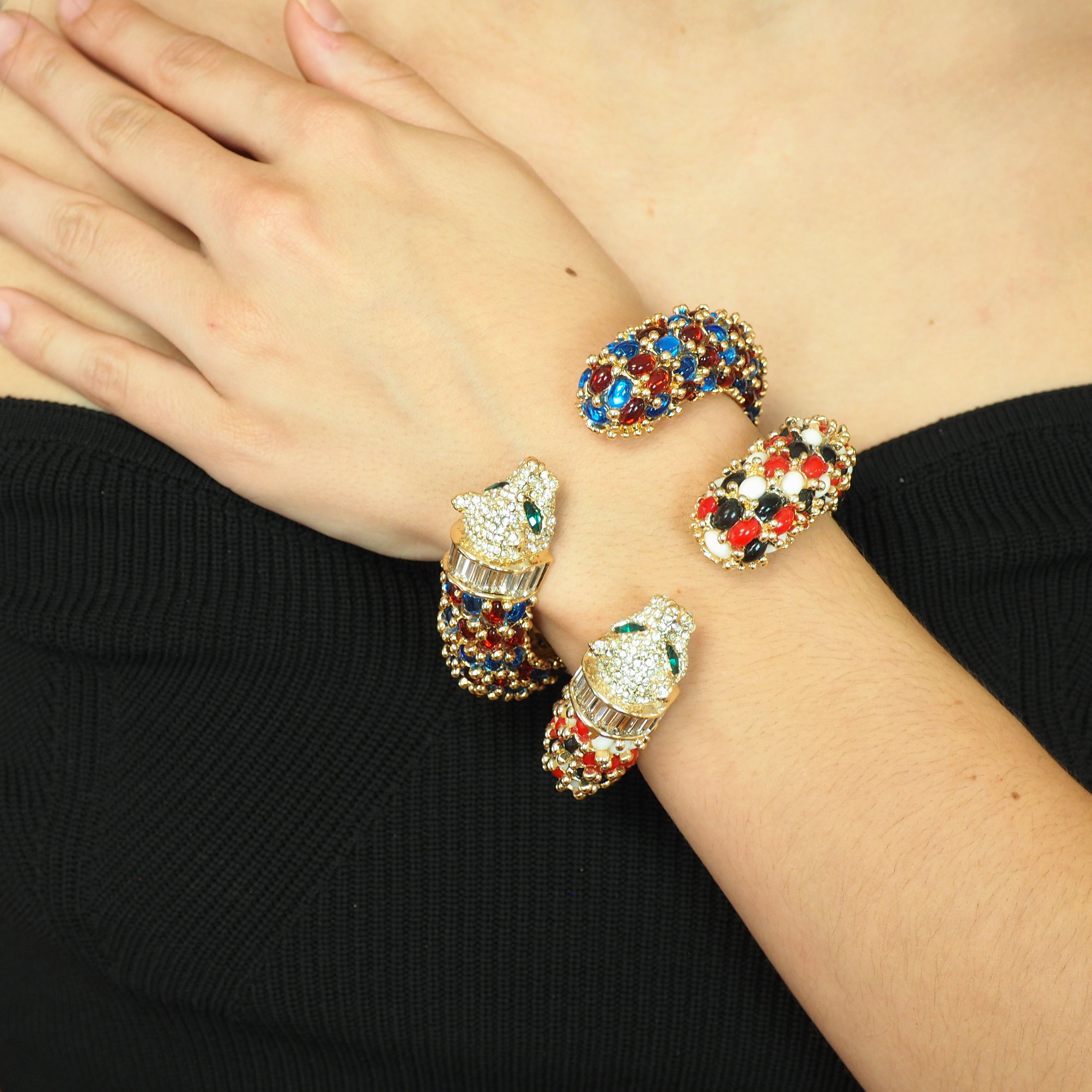 The Tiger Bangle - Red, Black and White