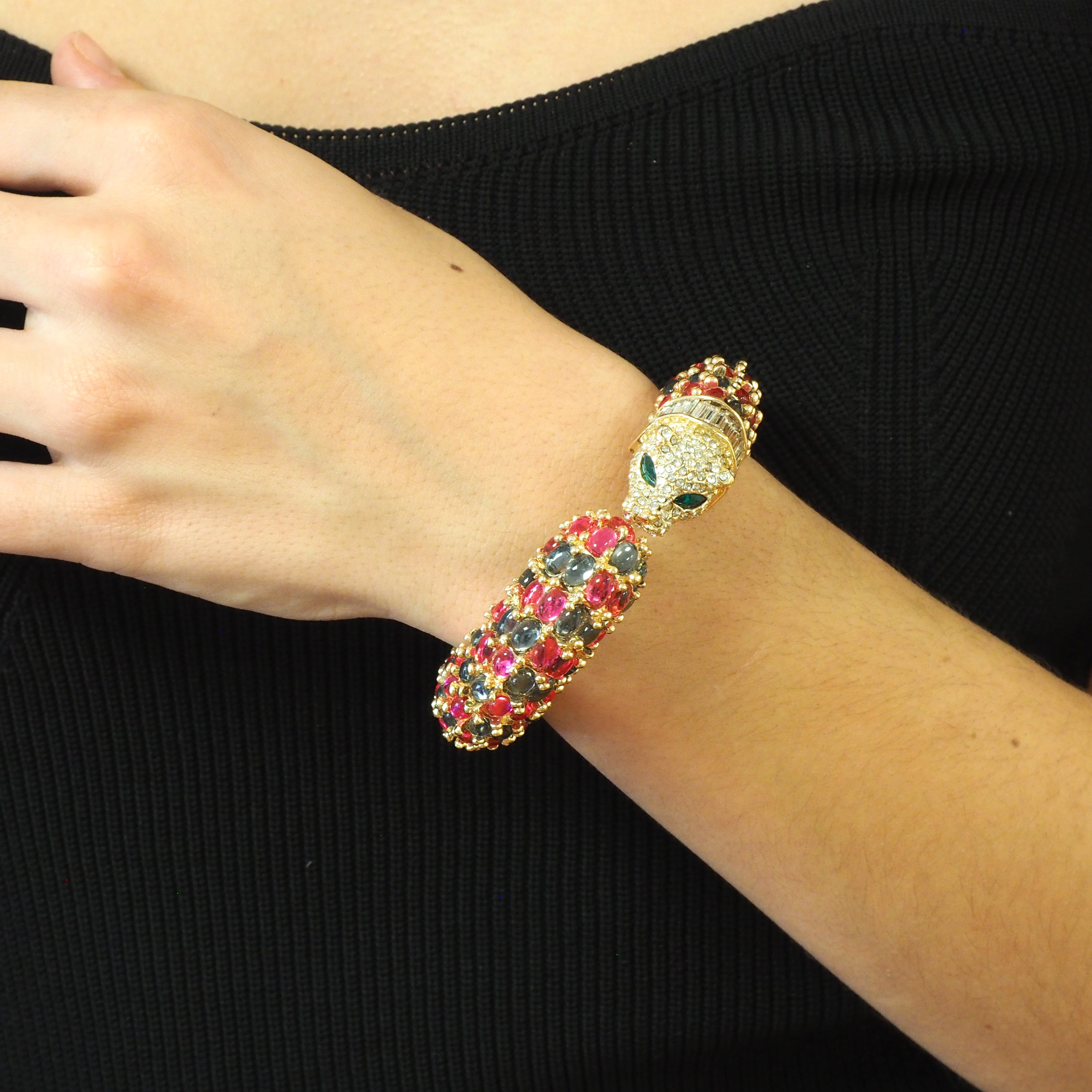 The Tiger Bangle - Pink and Gray